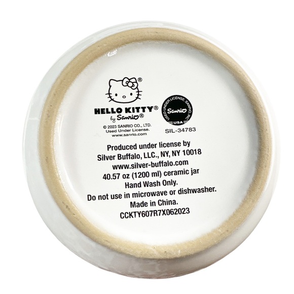 NEW Sanrio HELLO KITTY HALLOWEEN SKELETON Canister with Wooden Lid - Picture 6 of 6